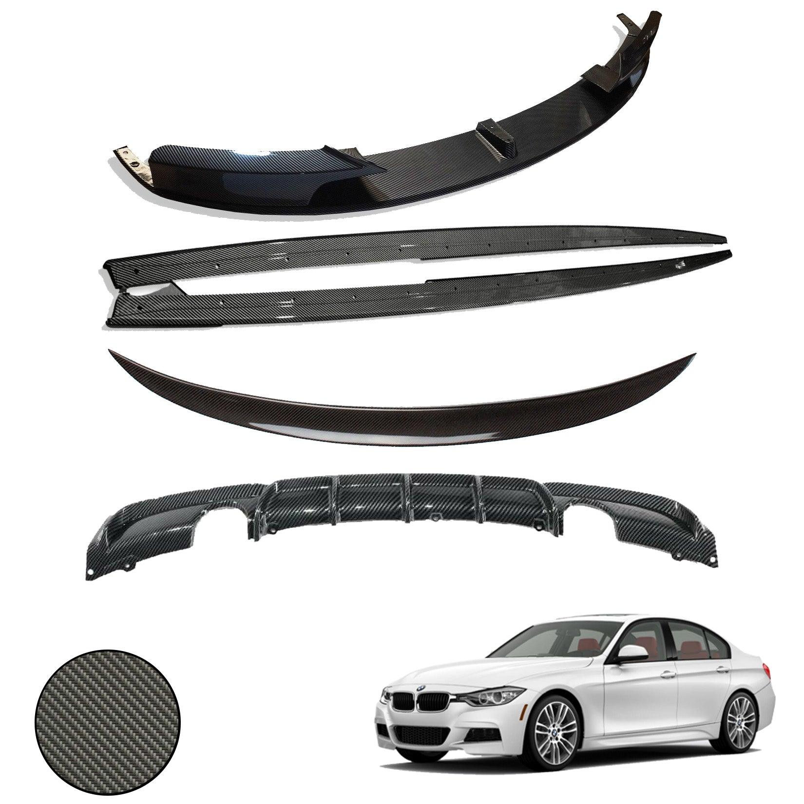 BMW 3 SERIES F30 2012-2018 FULL AERO BODY KIT IN CARBON LOOK - DIFFUSER 0___0 - RisperStyling