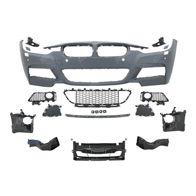 BMW 3 Series F30 2012-2018 Full Front Bumper Assembly SE Sport to M Sport Look Bumper