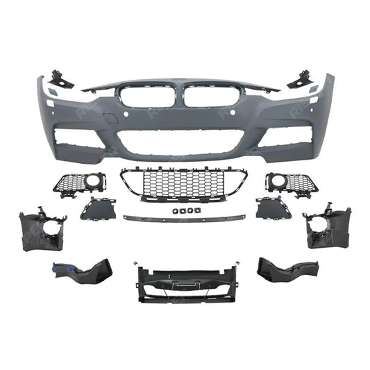 BMW 3 Series F30 2012-2018 Full Front Bumper Assembly SE Sport to M Sport Look Bumper