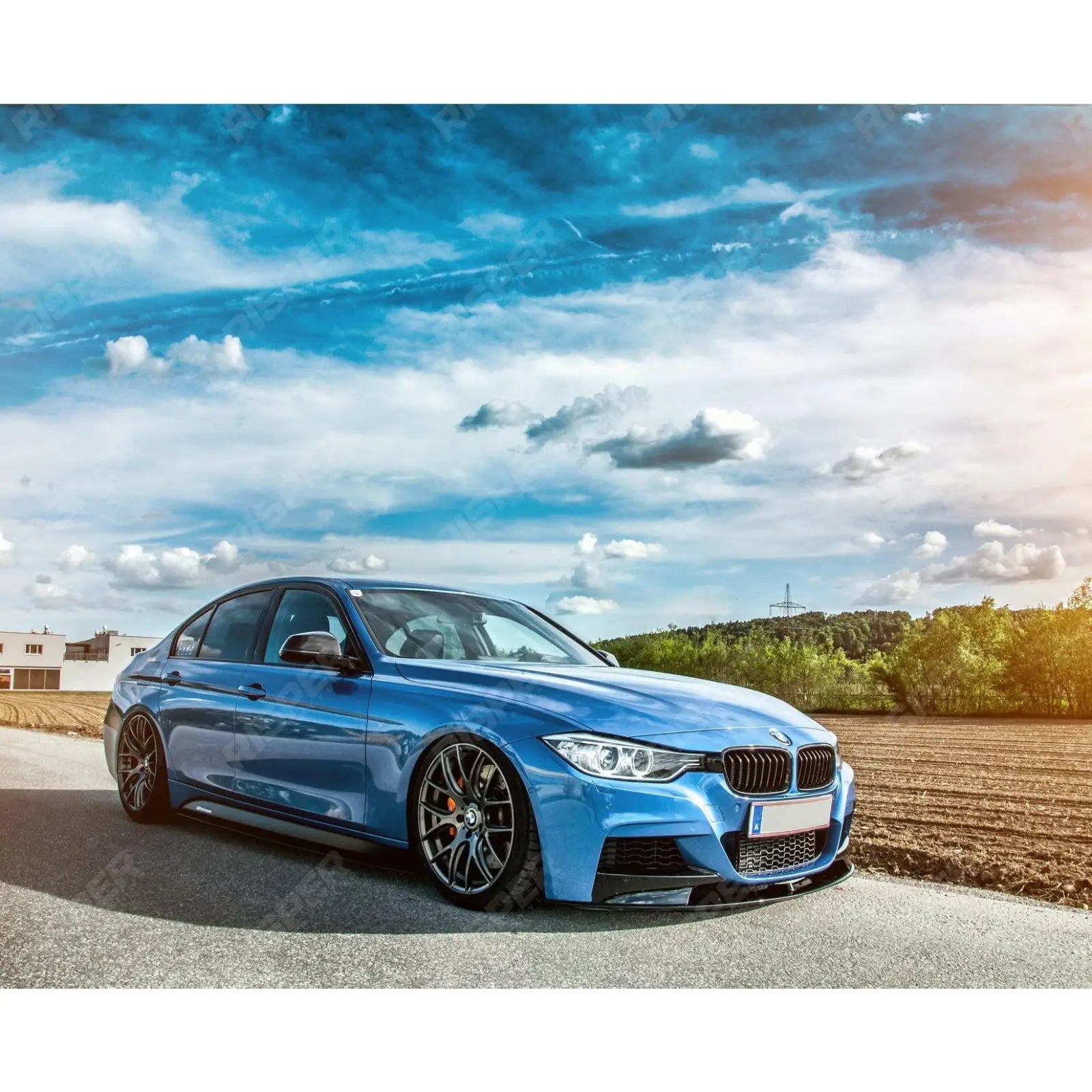 BMW 3 Series F30 F31 F35 M Sport Front Splitter in Gloss Black