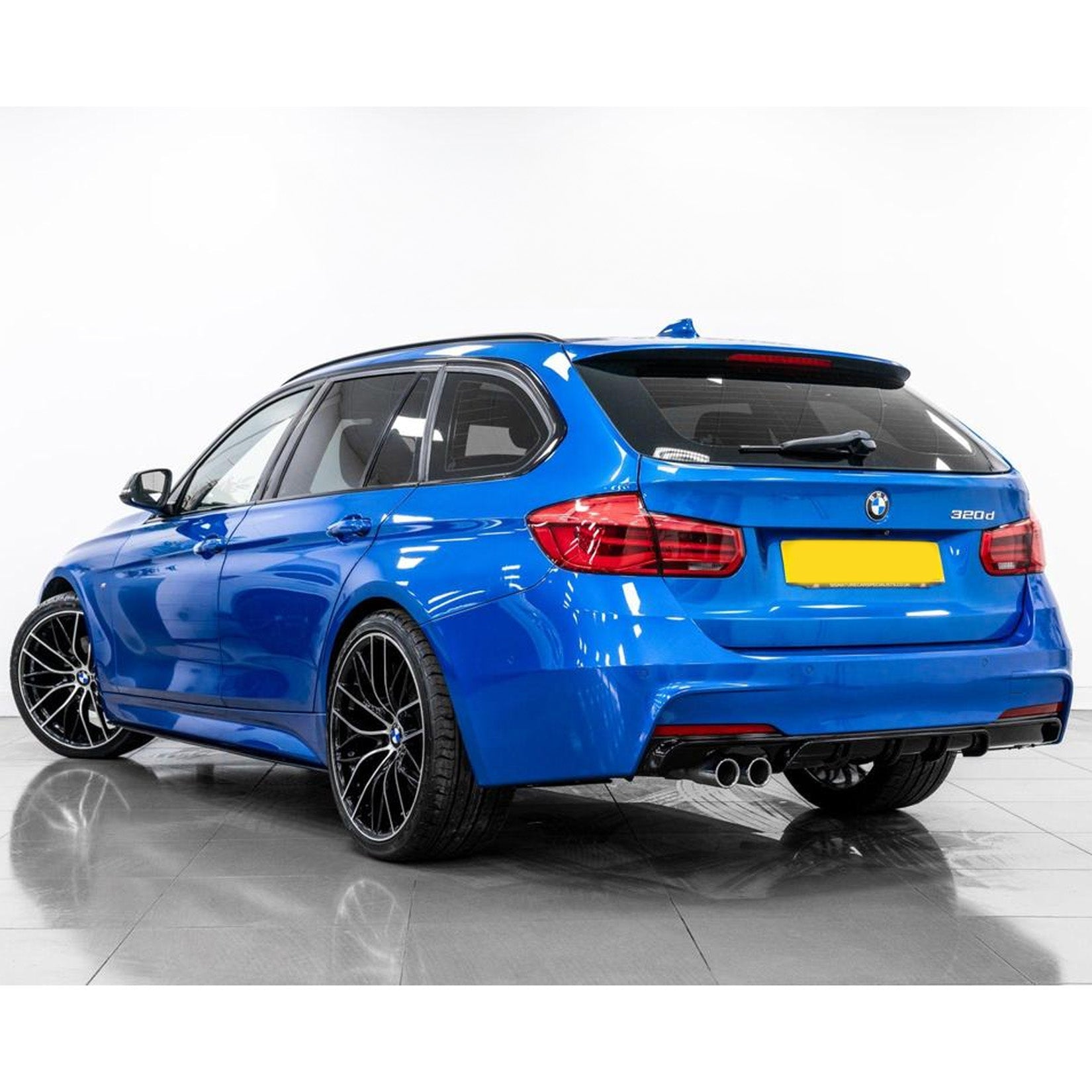 BMW 3 Series F30 F35 M Performance Gloss Black Rear Diffuser M Sport Twin Exit