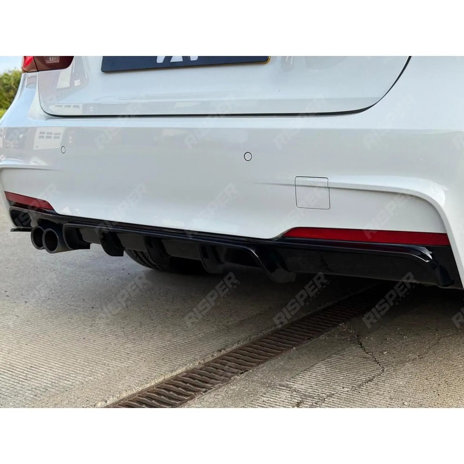 BMW 3 Series F30 F35 M Performance Gloss Black Rear Diffuser M Sport Twin Exit