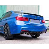 BMW 3 Series F30 F35 M Performance Gloss Black Rear Diffuser M Sport Twin Exit