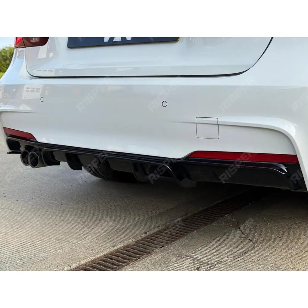BMW 3 Series F30 F35 M Performance Gloss Black Rear Diffuser M Sport Twin Exit