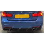 BMW 3 Series F30 M Sport 2012-2018 Gloss Black Full Aero Body Kit - Diffuser 0___0 Aero Kit