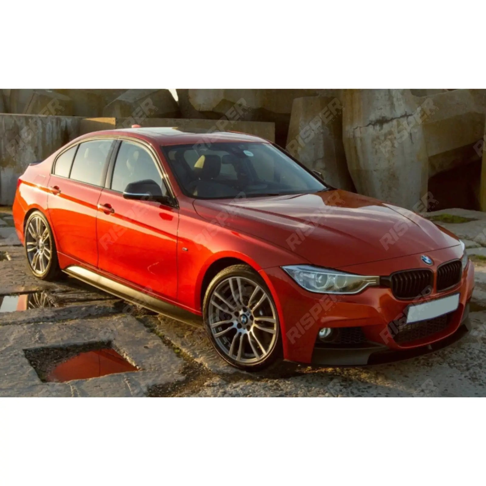 BMW 3 Series F30 M Sport 2012-2018 Matte Black Full Aero Body Kit - Diffuser 00__00 Aero Kit