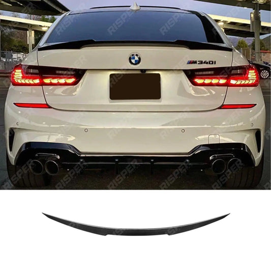 BMW 3 Series G20 2018+ G80 M3 Gloss Black M3 Style Rear Spoiler