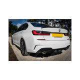 BMW 3 Series G20 2019 - 2021 (Pre - LCI) Gloss Black M Sport Rear Diffuser - Dual Exit