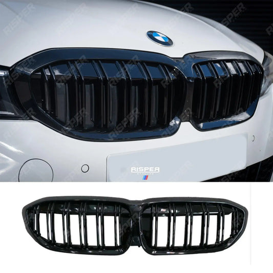 BMW 3 Series G20/G21 2018 - 2021 (pre - lci) M3 Style Front Grill Gloss Black Double Slat