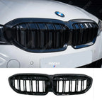 BMW 3 Series G20/G21 2018 - 2021 (pre - lci) M3 Style Front Grill Gloss Black Double Slat