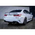 BMW 3 Series G20 G28 2018+ Gloss Black Rear Spats Extensions for M Sport Bumper