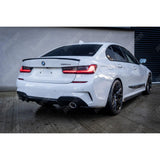BMW 3 Series G20 G28 2018+ Gloss Black Rear Spats Extensions for M Sport Bumper