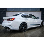 BMW 3 Series G20 G28 2018+ Gloss Black Rear Spats Extensions for M Sport Bumper