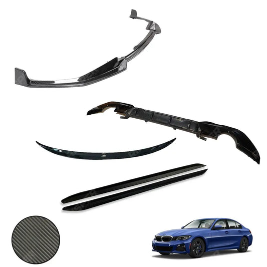 BMW 3 Series G20 G28 M Sport 2018+ Carbon Look Aero Kit Lip Package