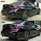 BMW 3 Series G20 G28 M Sport 2018+ Gloss Black Aero Kit Lip Package