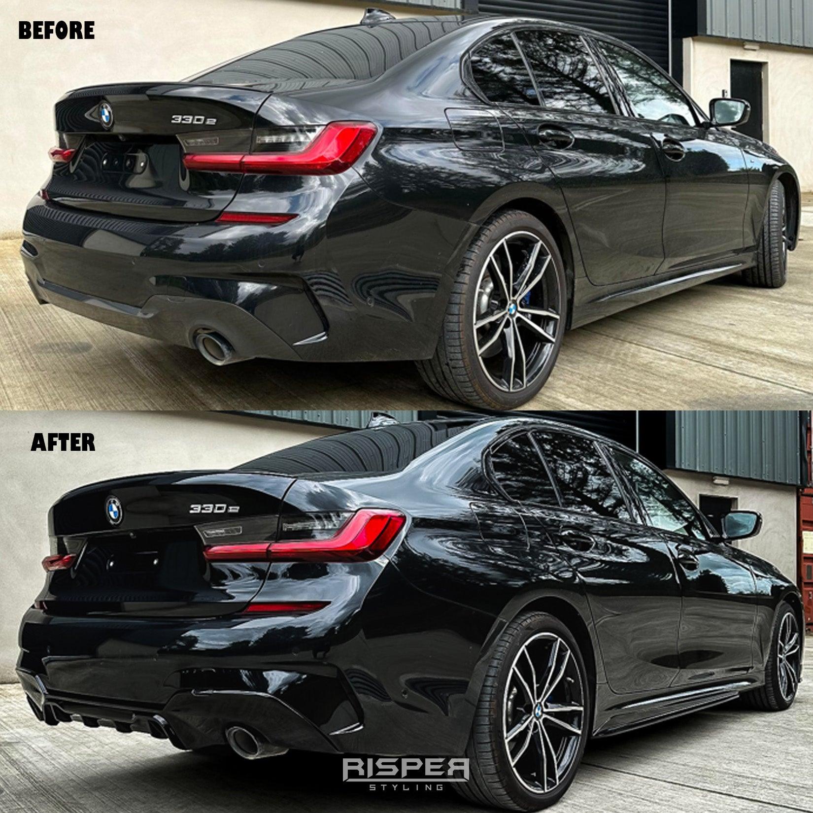 BMW 3 Series G20 G28 M Sport 2018+ Gloss Black Aero Kit Lip Package