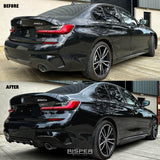 BMW 3 Series G20 G28 M Sport 2018+ Gloss Black Aero Kit Lip Package