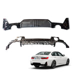 BMW 3 Series G20 M Sport LCI Facelift 2022+ Carbon Look Rear Diffuser