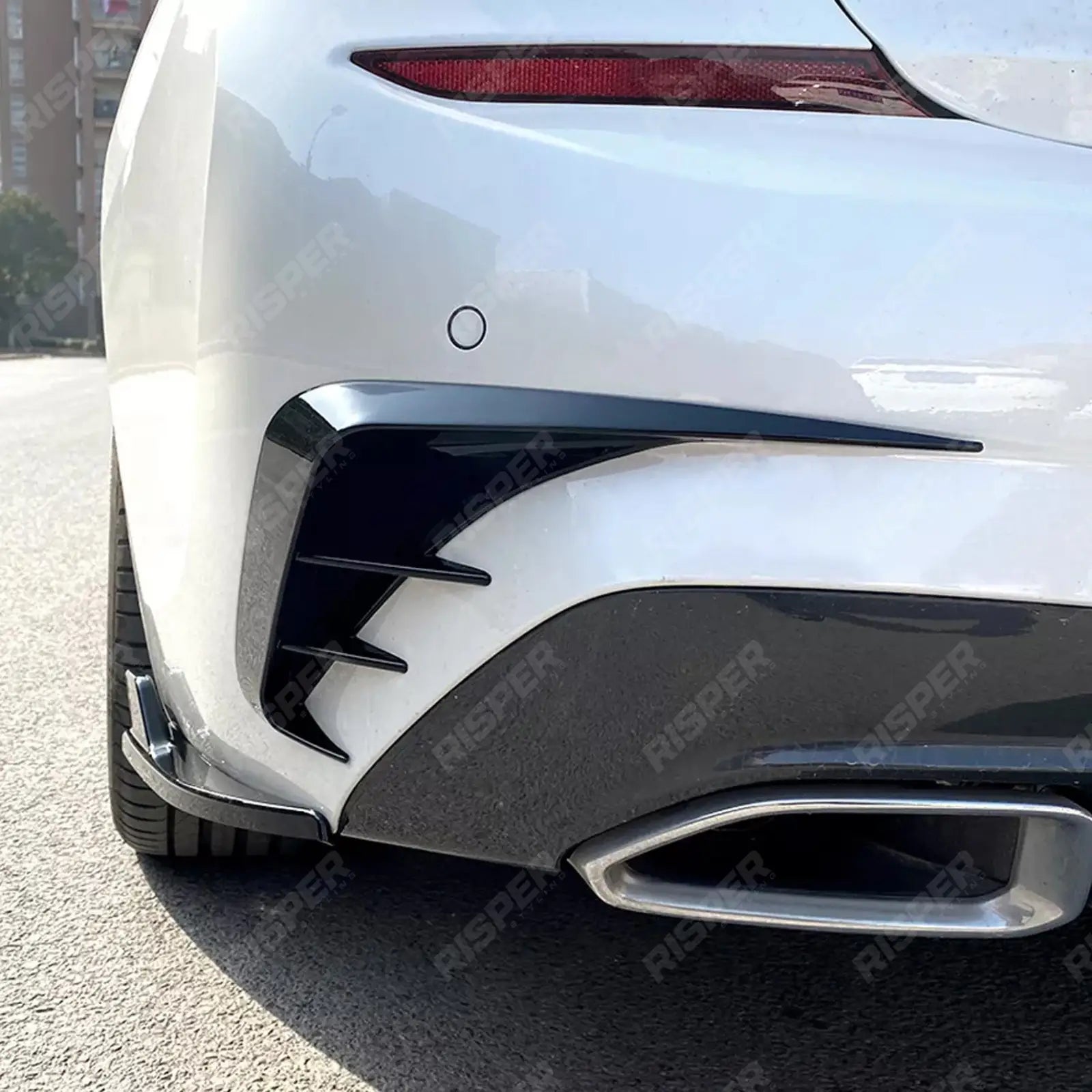 BMW 3 SERIES G20 M SPORT PRE LCI 2019-2022 REAR BUMPER SPORT VENTS IN GLOSS BLACK Body Trims