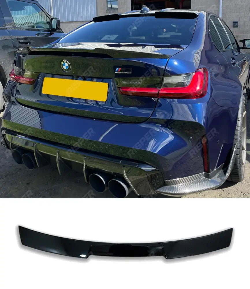 BMW 3 Series G20 M3 G80 2018+ Gloss Black Rear Upper Window Spoiler