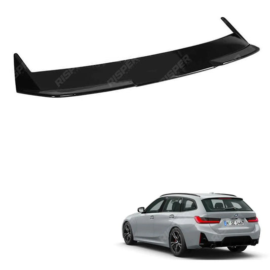 BMW 3 Series Touring G21 2018+ Rear Spoiler Cap V2 In Gloss Black Spoiler
