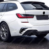BMW 3 SERIES TOURING G21 2019-2022 REAR BUMPER SPORT VENTS IN GLOSS BLACK Body Trims