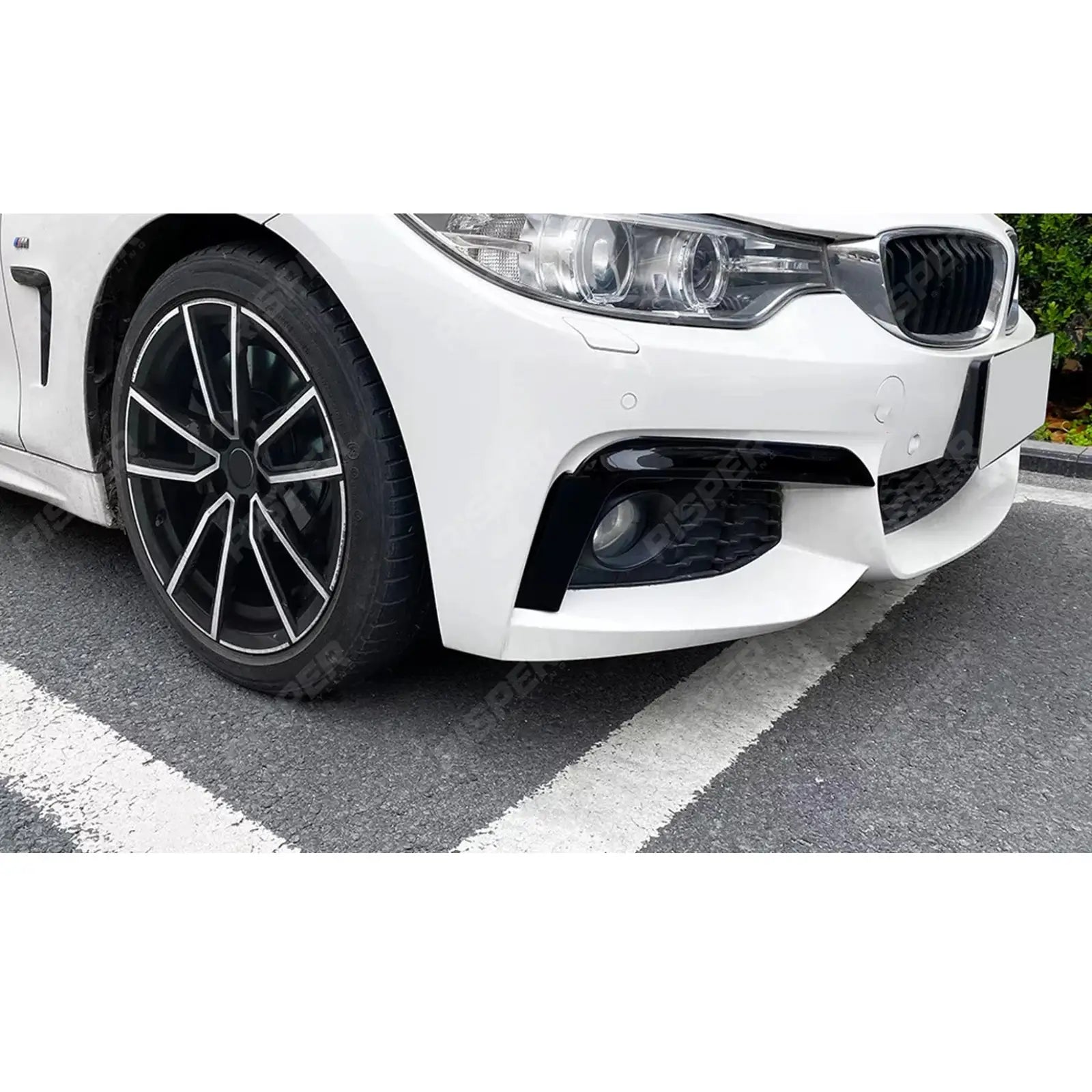 BMW 4 SERIES F32 & F36 2014-2020 M SPORT FRONT UPPER CANARDS IN GLOSS BLACK Body Trims