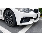 BMW 4 SERIES F32 & F36 2014-2020 M SPORT FRONT UPPER CANARDS IN GLOSS BLACK Body Trims