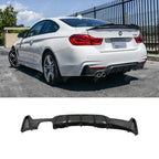 BMW 4 Series F32 F36 M Sport 2013 - 2020 Rear Diffuser Double Exit Carbon Look 00__