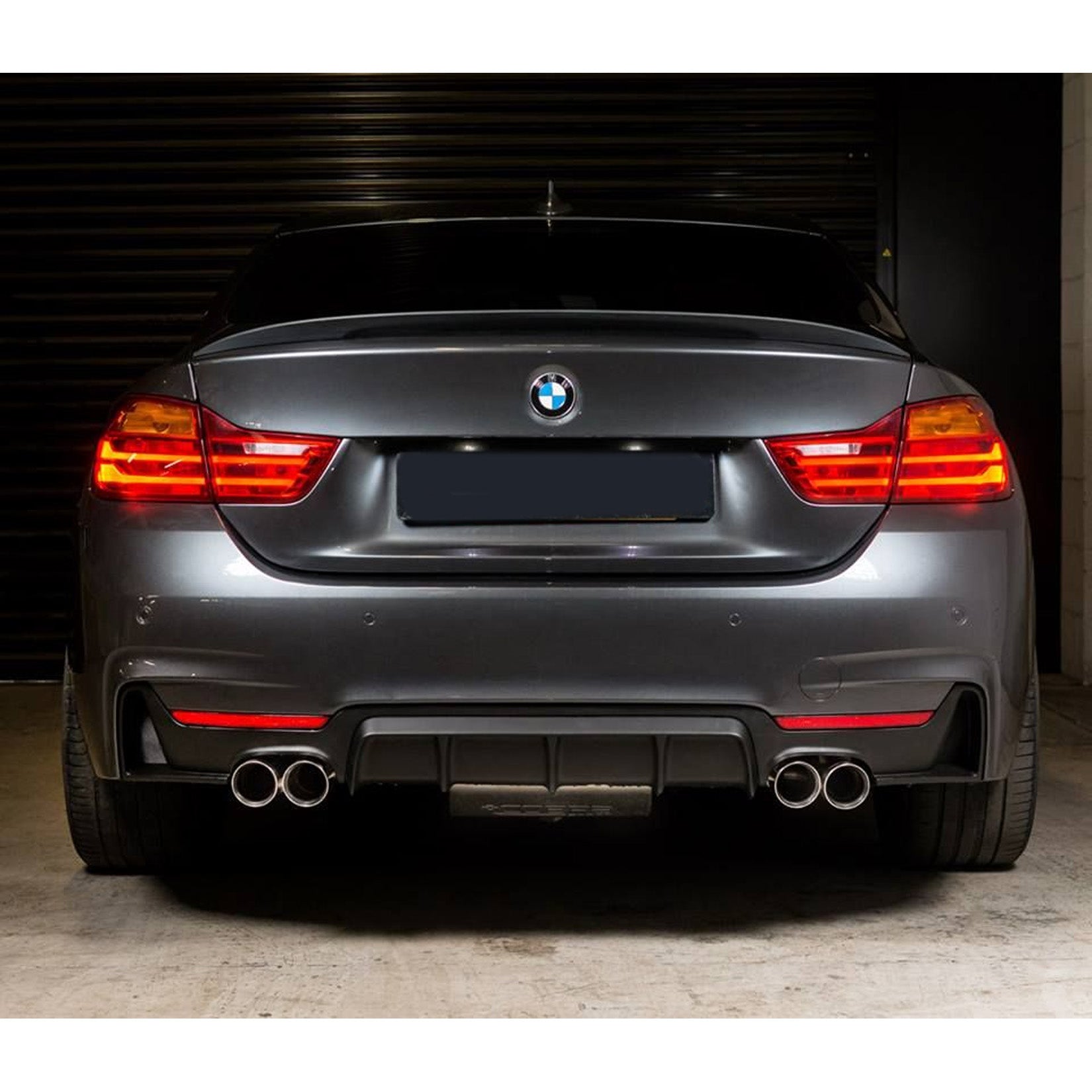 Bmw 4 Series F32 F36 M Sport 2014 - 2020 Rear Diffuser 00__00 In Matte Black