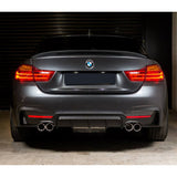Bmw 4 Series F32 F36 M Sport 2014 - 2020 Rear Diffuser 00__00 In Matte Black