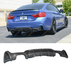 Bmw 4 Series F32 F36 M Sport 2014 - 2020 Rear Diffuser 00__00 In Carbon Look