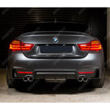 Bmw 4 Series F32 F36 M Sport 2014 - 2020 Rear Diffuser 00__00 In Matte Black