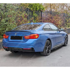 Bmw 4 Series F32 F36 M Sport 2014 - 2020 Rear Diffuser In Matte Black 00___