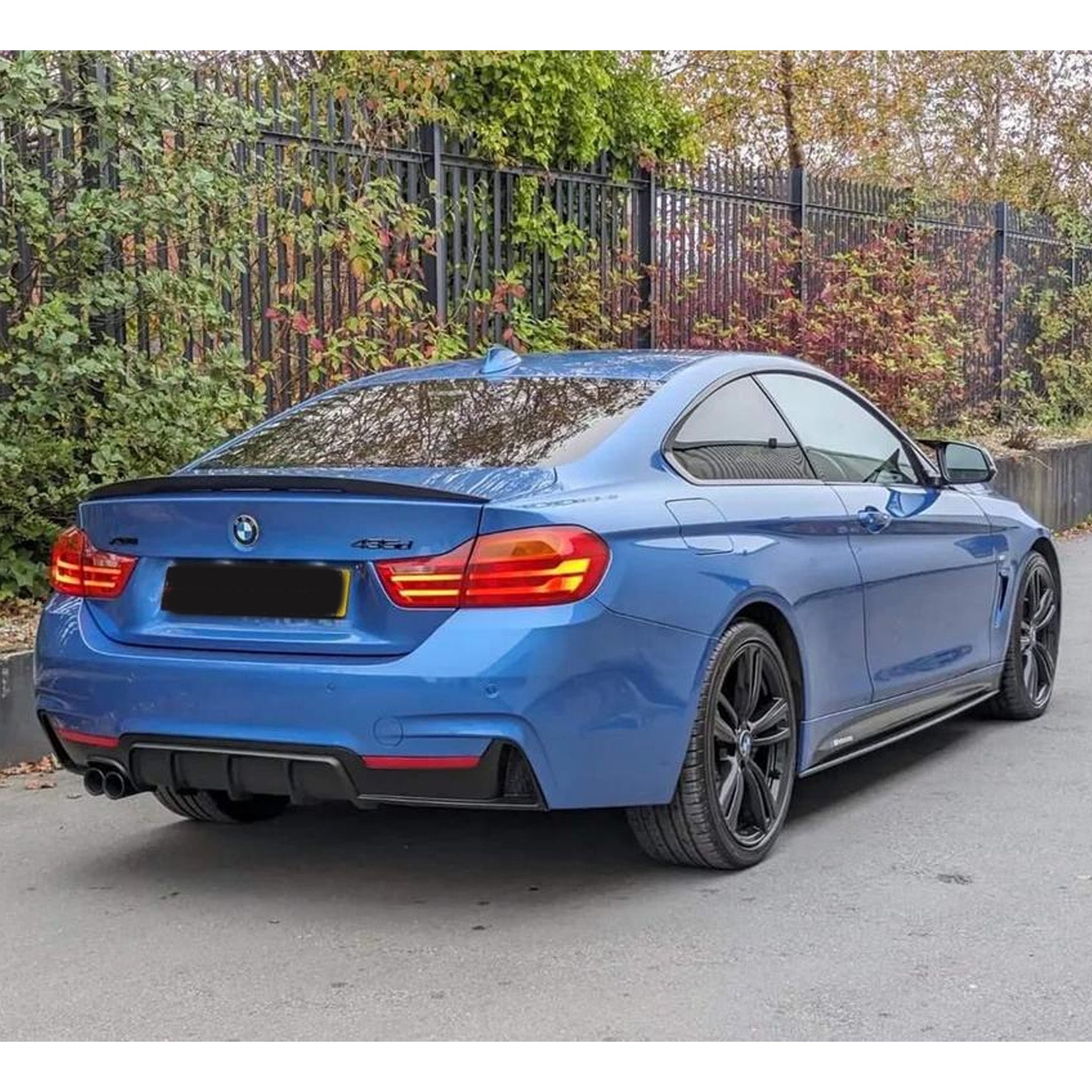 Bmw 4 Series F32 F36 M Sport 2014 - 2020 Rear Diffuser In Matte Black 00___