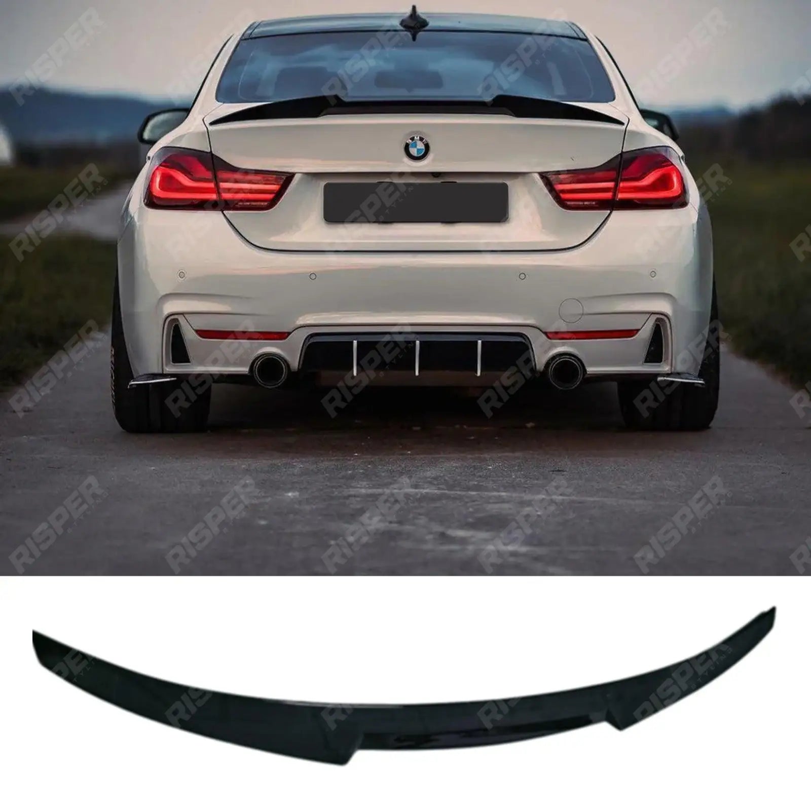 BMW 4 Series F32 M4 F82 2014 - 2020 - Gloss Black M4 Style Rear Spoiler Main image