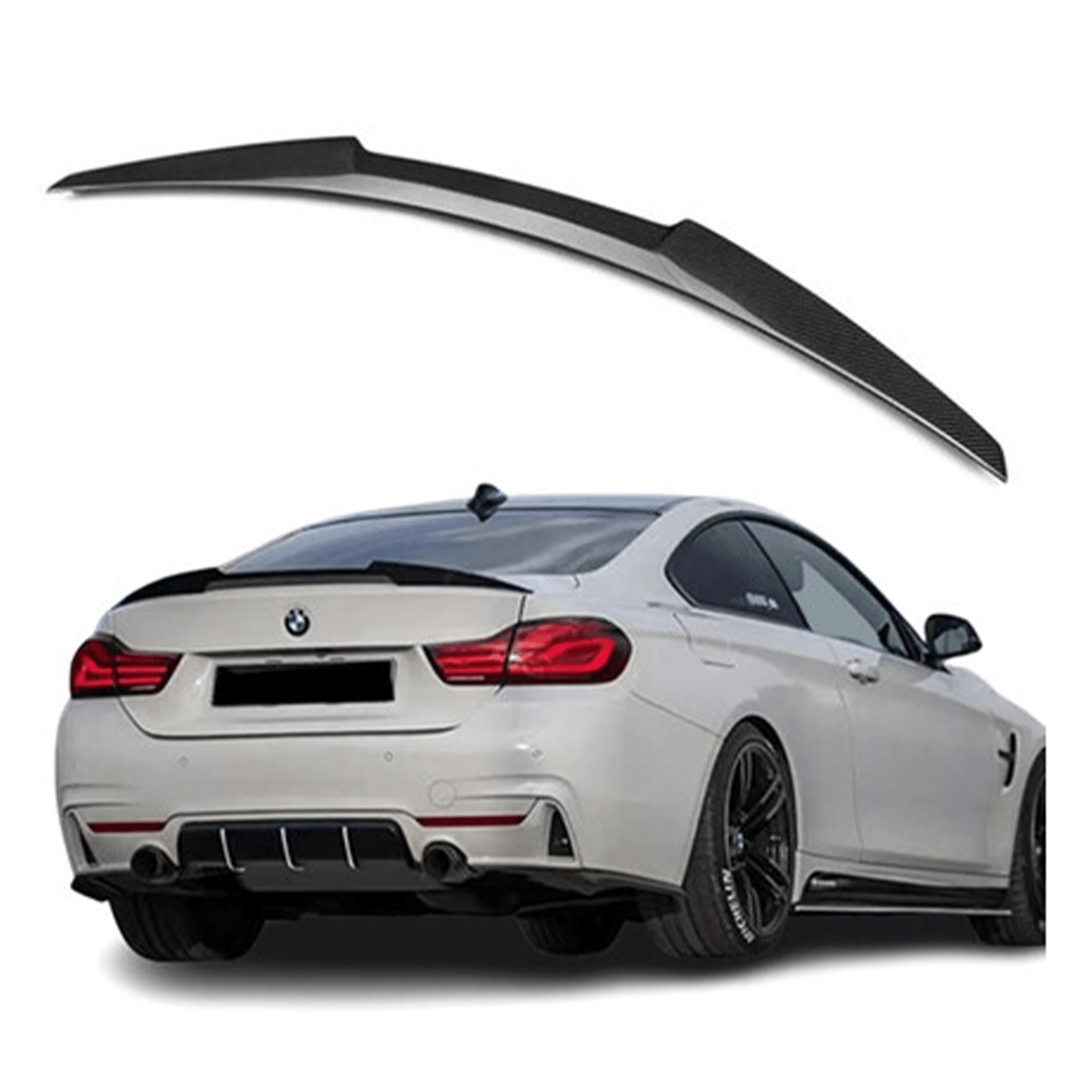 Bmw 4 Series F36 M Sport 2014 - 2020 Gran Coupe - M4 Style Rear Spoiler In Carbon Look