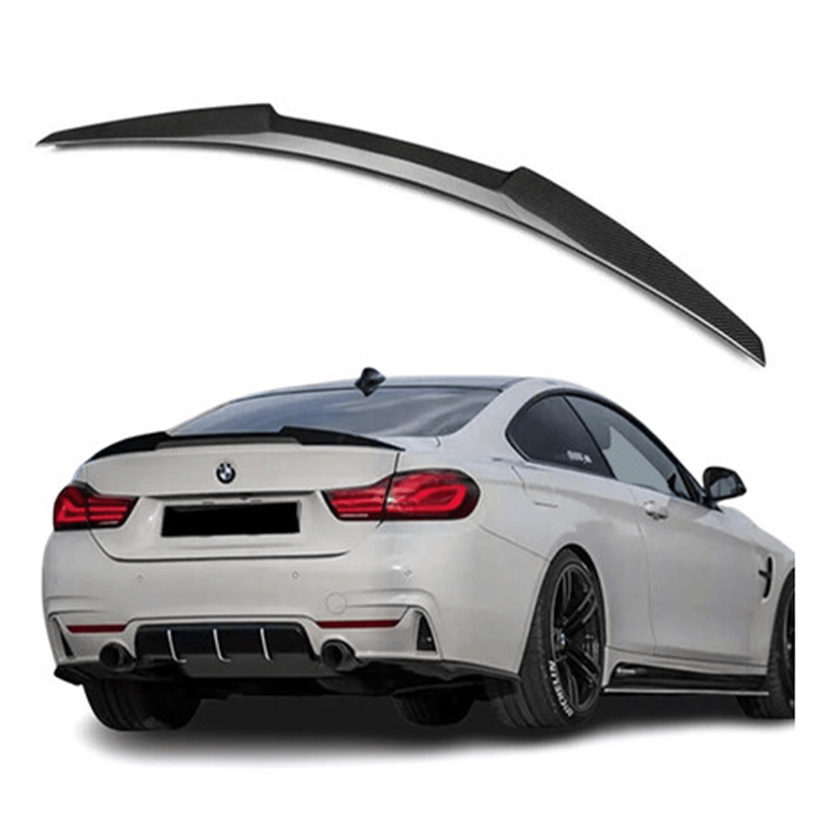 Bmw 4 Series F36 M Sport 2014 - 2020 Gran Coupe - M4 Style Rear Spoiler In Carbon Look