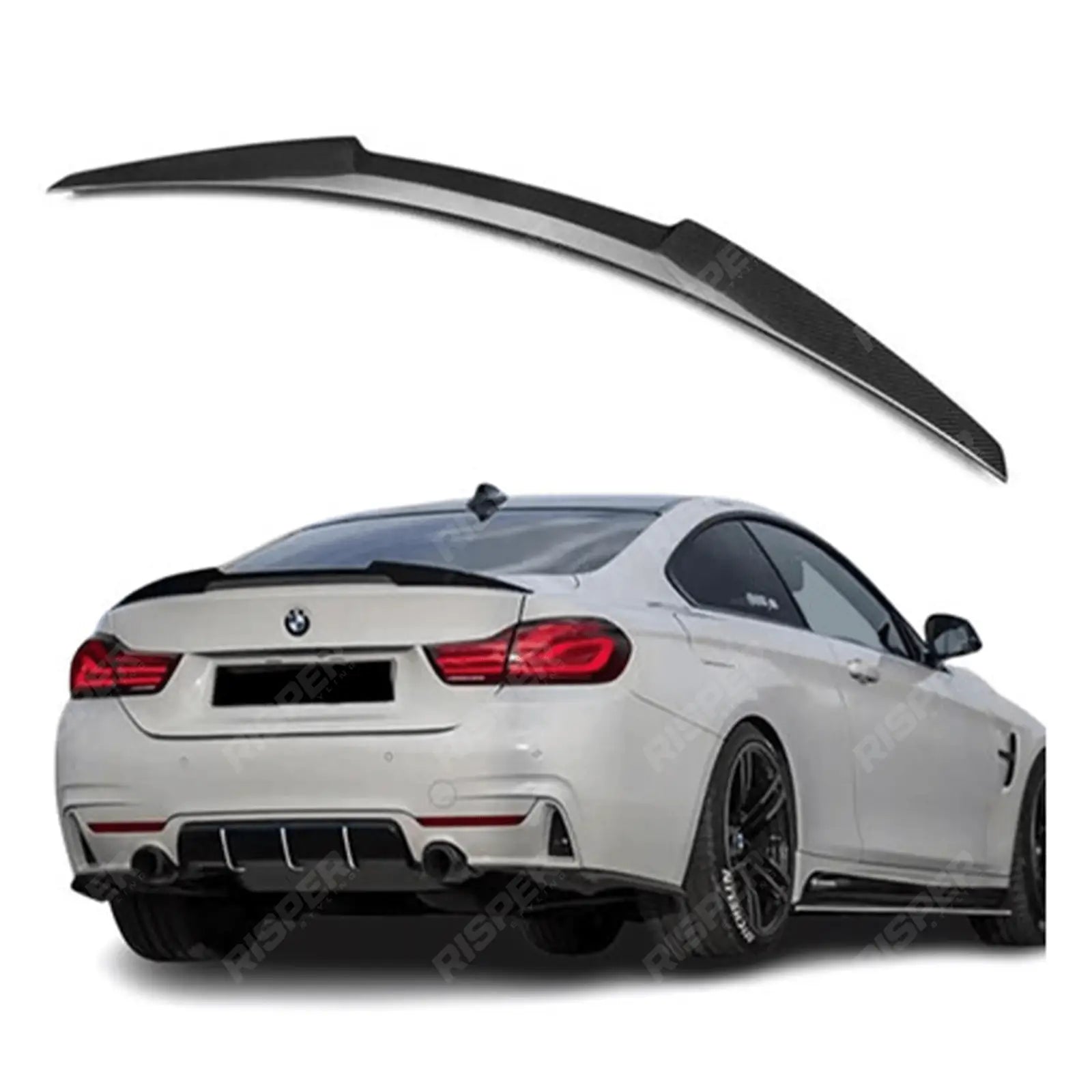 Bmw 4 Series F36 M Sport 2014 - 2020 Gran Coupe - M4 Style Rear Spoiler In Carbon Look