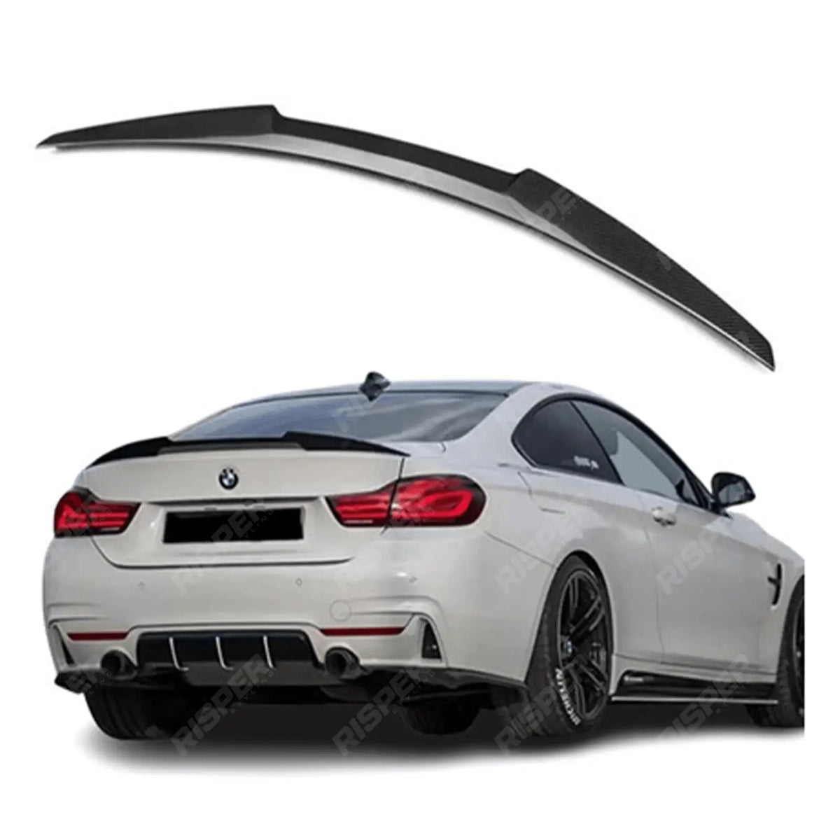 Bmw 4 Series F36 M Sport 2014 - 2020 Gran Coupe - M4 Style Rear Spoiler In Carbon Look