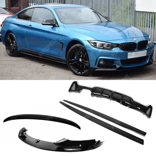 BMW 4 Series F36 M Sport Gloss Black Full Aero Kit V1 00____