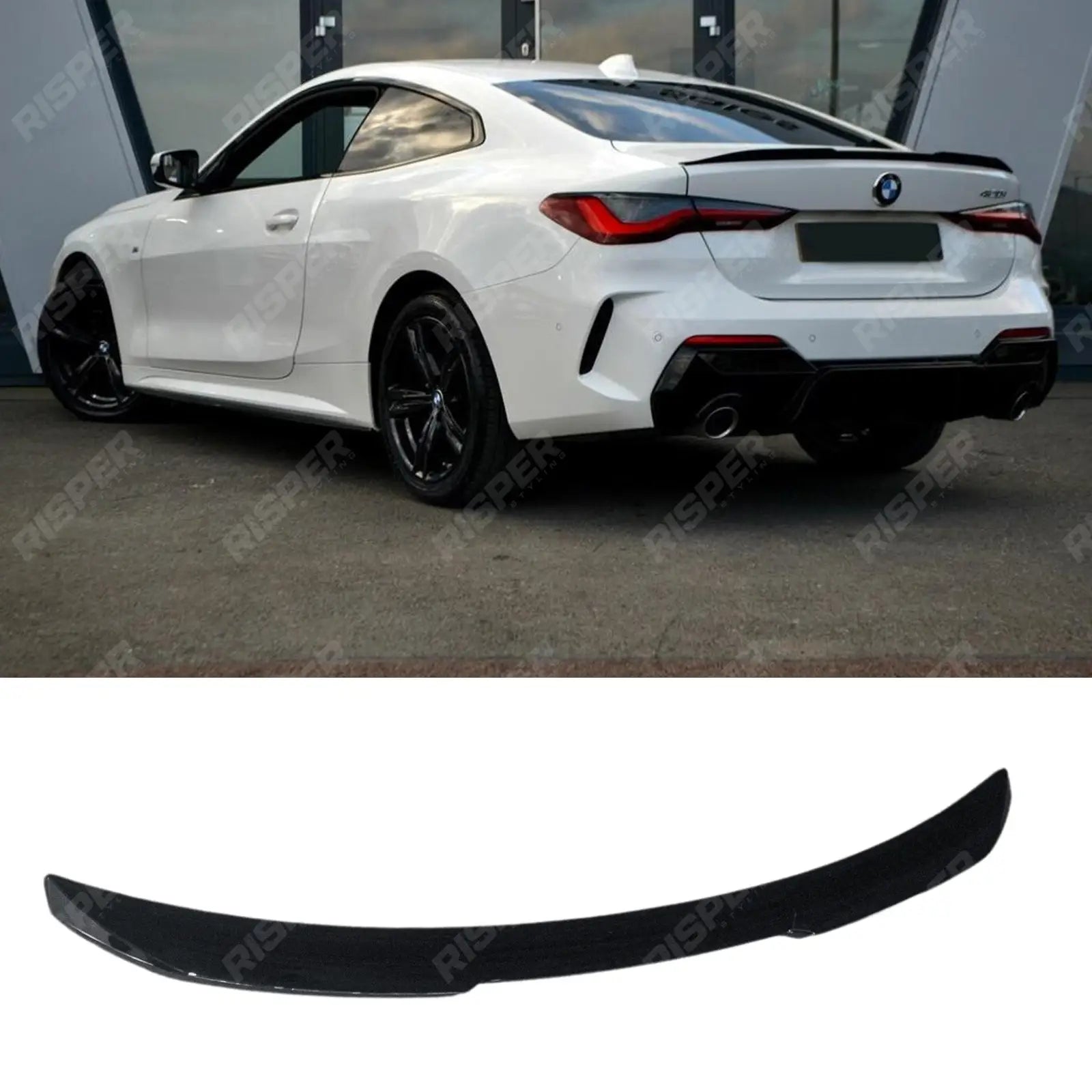Bmw 4 Series G22 2020+ MP Rear Spoiler In Gloss Black Main image