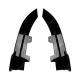 BMW 4 SERIES G22 G23 M SPORT 2020+ REAR BUMPER CORNER SPLITTERS IN GLOSS BLACK Rear Side Splitters