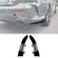 BMW 4 SERIES G22 G23 M SPORT 2020+ REAR BUMPER CORNER SPLITTERS IN GLOSS BLACK Rear Side Splitters