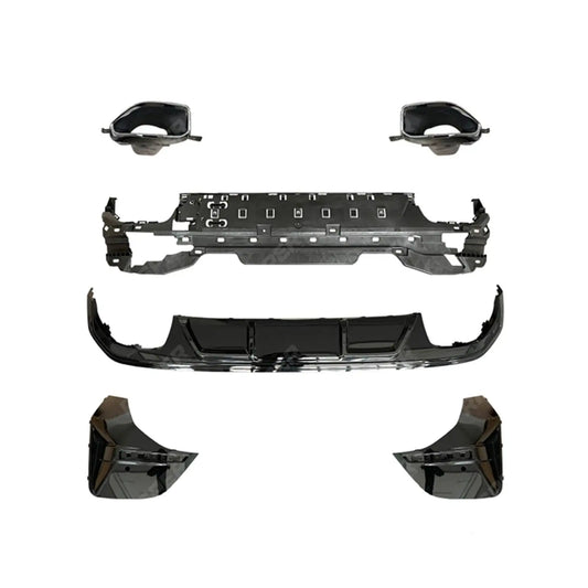 BMW 4 Series G26 Gran Coupe 2021+ 440i Style M Performance Rear Diffuser with Tips in Gloss Black