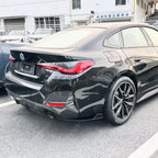 BMW 4 SERIES GRAND COUPE G26 2020+ REAR BUMPER CORNER SPLITTERS IN GLOSS BLACK Rear Side Splitters