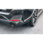 BMW 4 SERIES GRAND COUPE G26 2020+ REAR BUMPER CORNER SPLITTERS IN GLOSS BLACK Rear Side Splitters