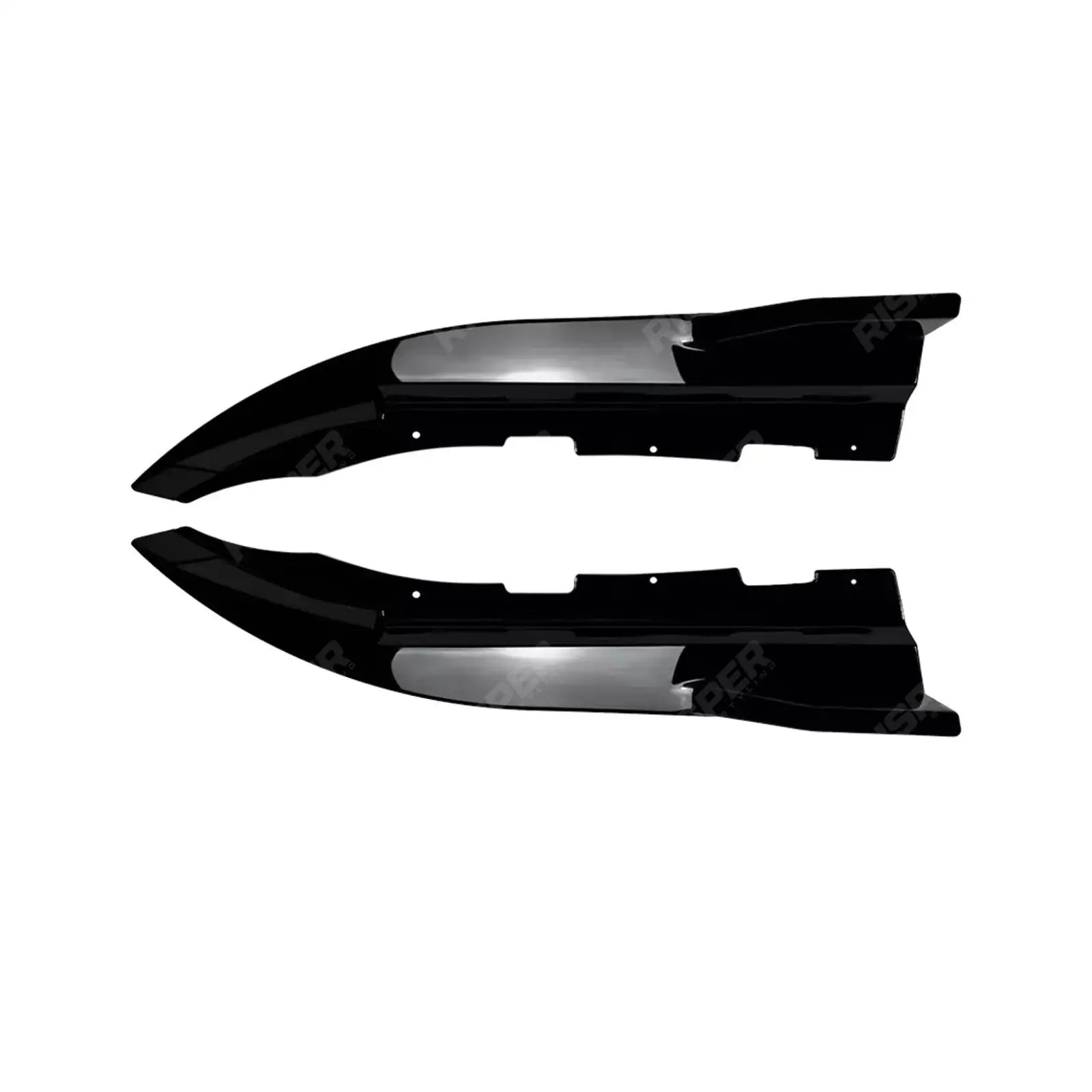 BMW 4 SERIES GRAND COUPE G26 2020+ REAR BUMPER CORNER SPLITTERS IN GLOSS BLACK Rear Side Splitters