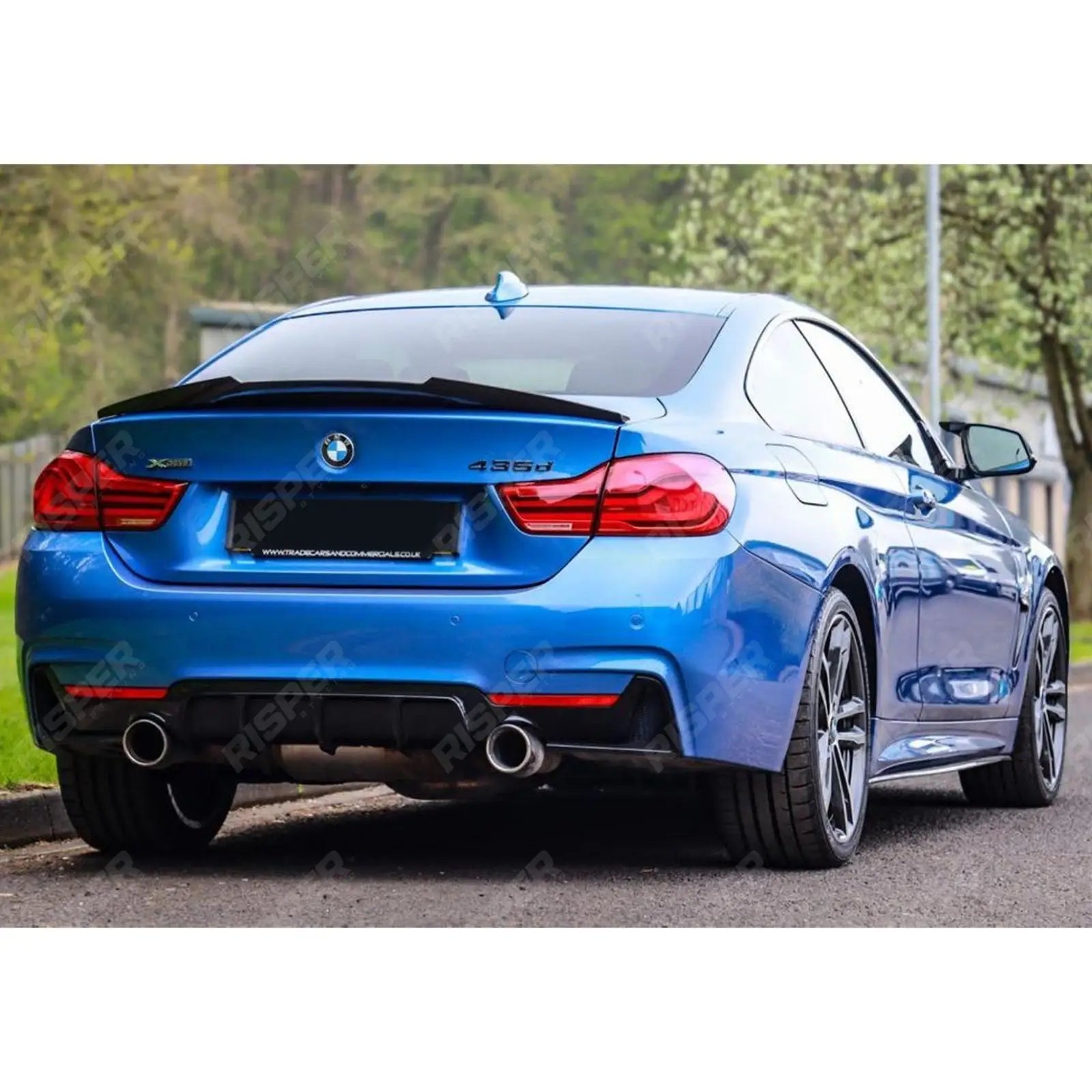 BMW 4 Series M Sport F32 F36 - Gloss Black Dual Exit Rear Diffuser