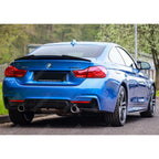 BMW 4 Series M Sport F32 F36 - Gloss Black Dual Exit Rear Diffuser